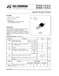 Datasheet BTA06 производства STMicroelectronics