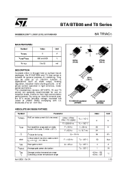 Datasheet BTA08-400C производства STMicroelectronics