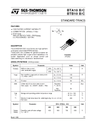 Datasheet BTA10-400B производства STMicroelectronics