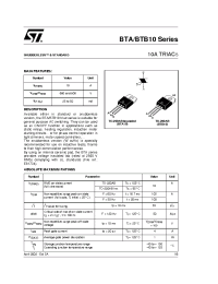Datasheet BTA10-600CW производства STMicroelectronics
