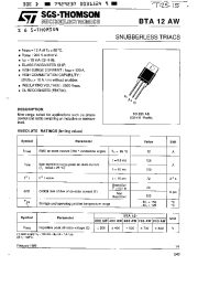 Datasheet BTA12AW производства STMicroelectronics