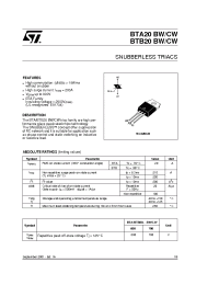 Datasheet BTA20-600BW manufacturer STMicroelectronics