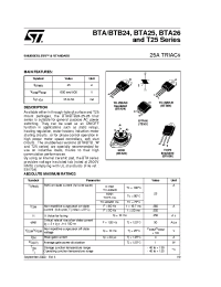 Datasheet BTA25-xxxB производства STMicroelectronics