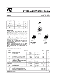 Datasheet BTA41-800A производства STMicroelectronics