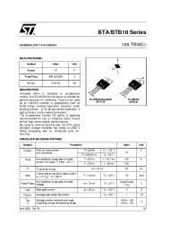 Datasheet BTB10-800B manufacturer STMicroelectronics