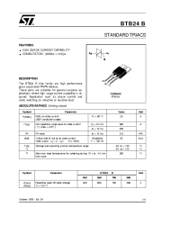 Datasheet BTB24-400B производства STMicroelectronics