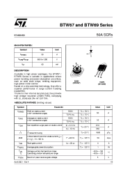 Datasheet BTW67 производства STMicroelectronics