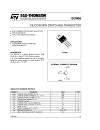 Datasheet BU406 производства STMicroelectronics