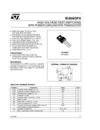 Datasheet BU808DFH производства STMicroelectronics