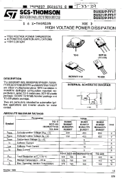 Datasheet BU922 производства STMicroelectronics