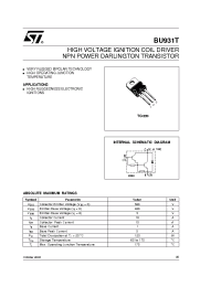 Datasheet BU931TFI производства STMicroelectronics
