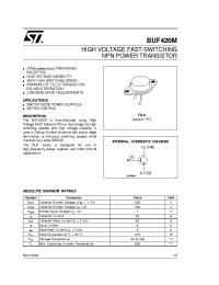 Datasheet BUF420AI производства STMicroelectronics