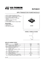 Datasheet BUF460 производства STMicroelectronics