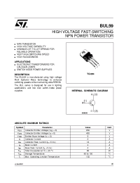 Datasheet BUL59 производства STMicroelectronics