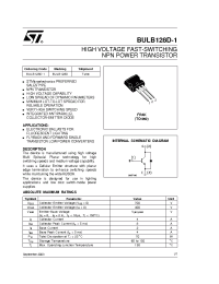 Datasheet BULB128D производства STMicroelectronics