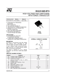 Datasheet BULB128D-BT4 производства STMicroelectronics