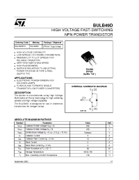 Datasheet BULB49DT4 manufacturer STMicroelectronics