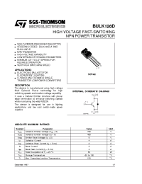 Datasheet BULK128 производства STMicroelectronics