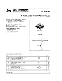 Datasheet BUV98AV производства STMicroelectronics
