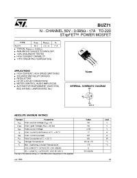 Datasheet BUZ71FI производства STMicroelectronics