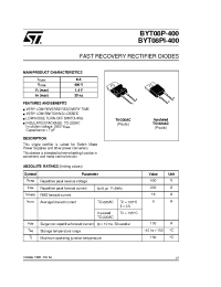 Datasheet BYT08P-400 производства STMicroelectronics