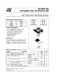 Datasheet BYT261PIV-400 производства STMicroelectronics