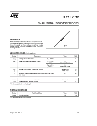Datasheet BYV10-40 производства STMicroelectronics