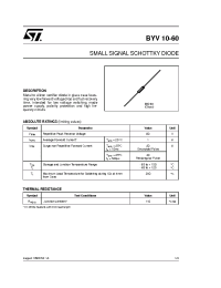 Datasheet BYV10-60 manufacturer STMicroelectronics