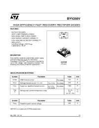 Datasheet BYV255V производства STMicroelectronics
