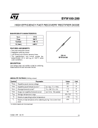 Datasheet BYW100-150 производства STMicroelectronics