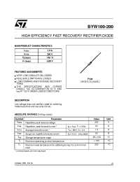 Datasheet BYW100-200 производства STMicroelectronics