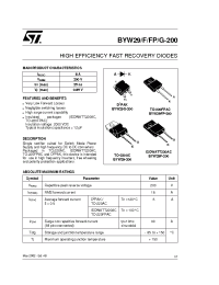 Datasheet BYW29FP-200 производства STMicroelectronics