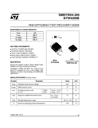 Datasheet BYW4200B производства STMicroelectronics