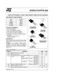 Datasheet BYW51200 производства STMicroelectronics