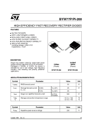 Datasheet BYW77-200 производства STMicroelectronics
