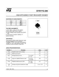 Datasheet BYW77G производства STMicroelectronics