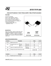 Datasheet BYW77P производства STMicroelectronics