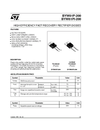 Datasheet BYW81PI производства STMicroelectronics
