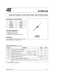 Datasheet BYW98-100 manufacturer STMicroelectronics