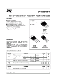 Datasheet BYW99P-100 manufacturer STMicroelectronics