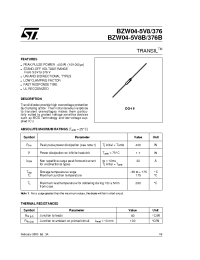 Datasheet BZW04-256 manufacturer STMicroelectronics