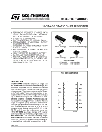 Datasheet HCC4006B производства STMicroelectronics