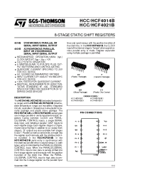 Datasheet HCC4014BC1 производства STMicroelectronics