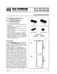 Datasheet HCC4022BC1 производства STMicroelectronics