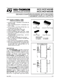 Datasheet HCC4026BF производства STMicroelectronics