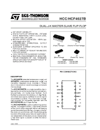 Datasheet HCC4027B производства STMicroelectronics