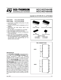 Datasheet HCC4043 производства STMicroelectronics