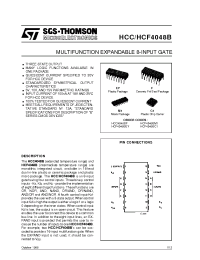 Datasheet HCC4048B производства STMicroelectronics
