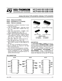 Datasheet HCC4052BEY производства STMicroelectronics