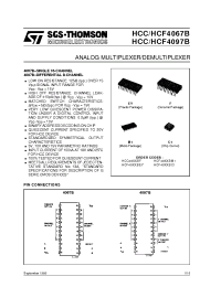 Datasheet HCC4067BEY производства STMicroelectronics